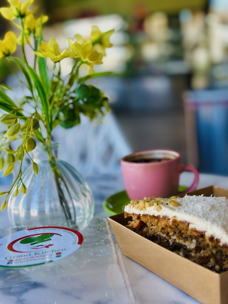 Close-up of Armenian coffee and sweet pastries